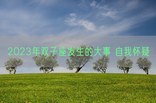 2023年双子座发生的大事 自我怀疑(图1)