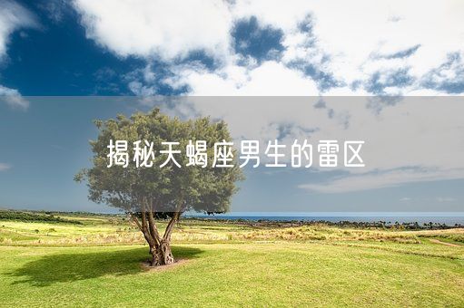 揭秘天蝎座男生的雷区(图1)