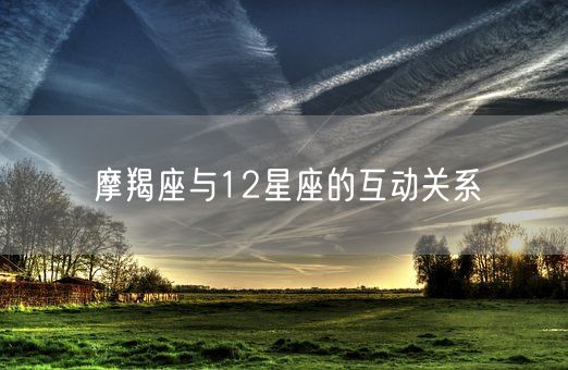 摩羯座与12星座的互动关系(图1)