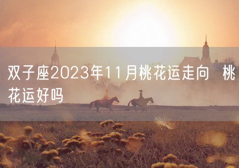 双子座2023年11月桃花运走向 桃花运好吗(图1) 双子座2023年11月桃花运走向 桃花运好吗(图1)