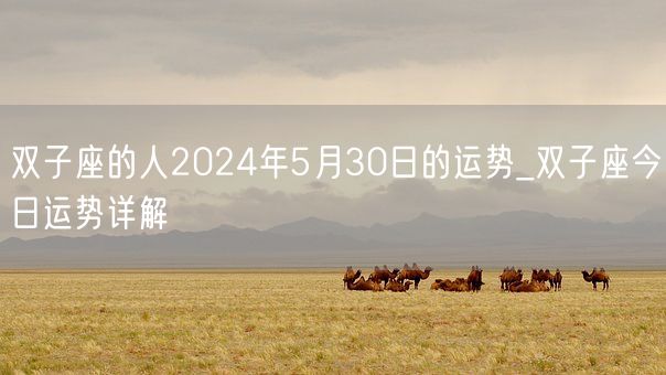 双子座的人2024年5月30日的运势_双子座今日运势详解(图1) 双子座的人2024年5月30日的运势_双子座今日运势详解(图1)