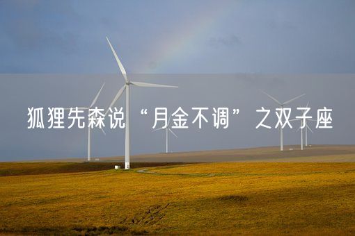 狐狸先森说“月金不调”之双子座(图1) 狐狸先森说“月金不调”之双子座(图1)