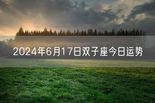 2024年6月17日双子座今日运势(图1) 2024年6月17日双子座今日运势(图1)
