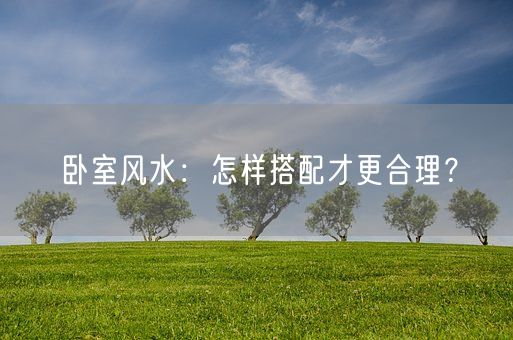 卧室风水：怎样搭配才更合理？(图1)