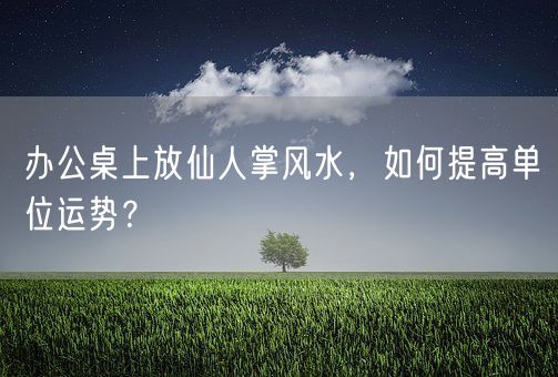 办公桌上放仙人掌风水，如何提高单位运势？(图1)