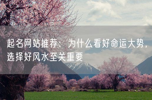 起名网站推荐：为什么看好命运大势，选择好风水至关重要(图1)