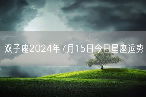 双子座2024年7月15日今日星座运势(图1) 双子座2024年7月15日今日星座运势(图1)