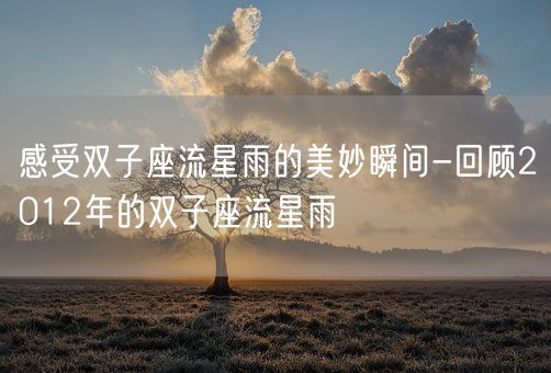 感受双子座流星雨的美妙瞬间-回顾2012年的双子座流星雨(图1) 感受双子座流星雨的美妙瞬间-回顾2012年的双子座流星雨(图1)