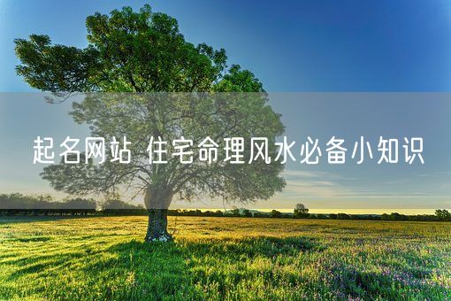 起名网站 住宅命理风水必备小知识(图1)