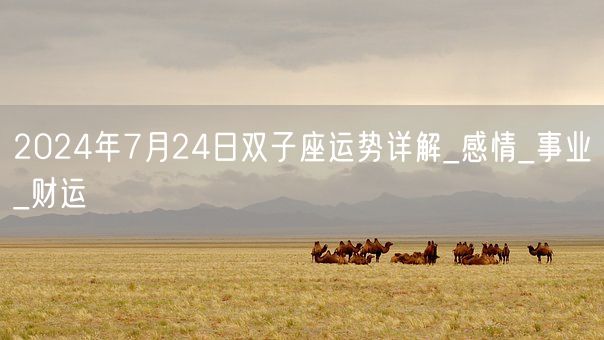 2024年7月24日双子座运势详解_感情_事业_财运(图1) 2024年7月24日双子座运势详解_感情_事业_财运(图1)