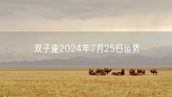 双子座2024年7月25日运势(图1) 双子座2024年7月25日运势(图1)