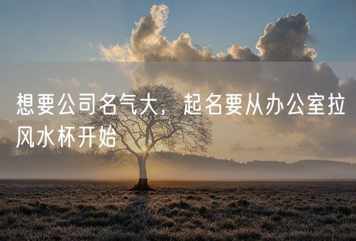 想要公司名气大，起名要从办公室拉风水杯开始(图1)