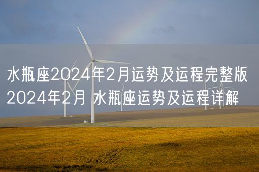 水瓶座2024年2月运势及运程完整版 2024年2月 水瓶座运势及运程详解(图1)