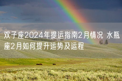 双子座2024年提运指南2月情况 水瓶座2月如何提升运势及运程(图1) 双子座2024年提运指南2月情况 水瓶座2月如何提升运势及运程(图1)