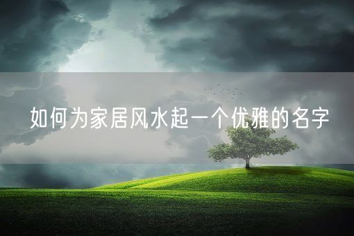 如何为家居风水起一个优雅的名字(图1) 如何为家居风水起一个优雅的名字(图1)