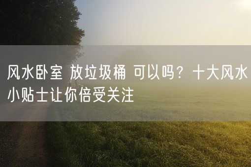 风水卧室 放垃圾桶 可以吗？十大风水小贴士让你倍受关注(图1)