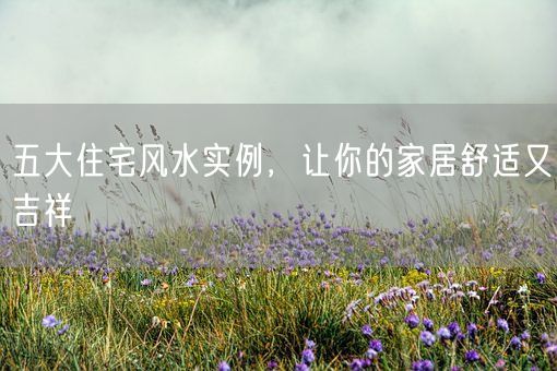 五大住宅风水实例，让你的家居舒适又吉祥(图1)