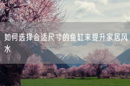 如何选择合适尺寸的鱼缸来提升家居风水(图1)