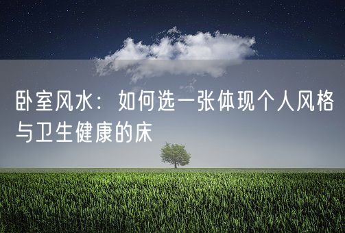 卧室风水：如何选一张体现个人风格与卫生健康的床(图1)