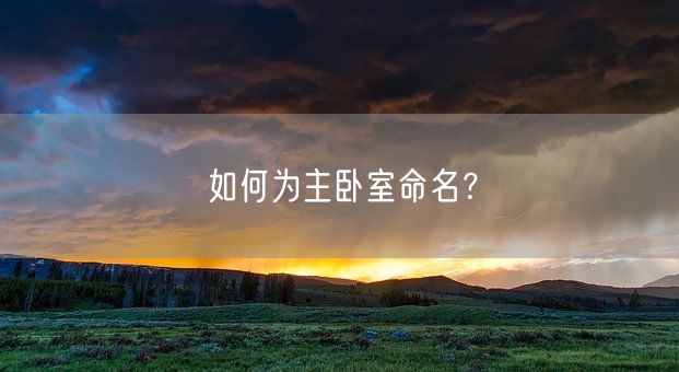 如何为主卧室命名？(图1)