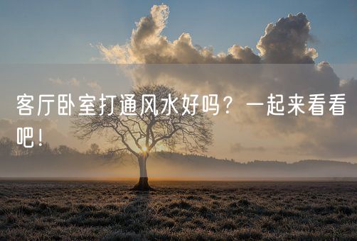 客厅卧室打通风水好吗？一起来看看吧！(图1)