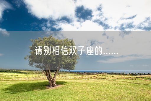 请别相信双子座的......(图1)