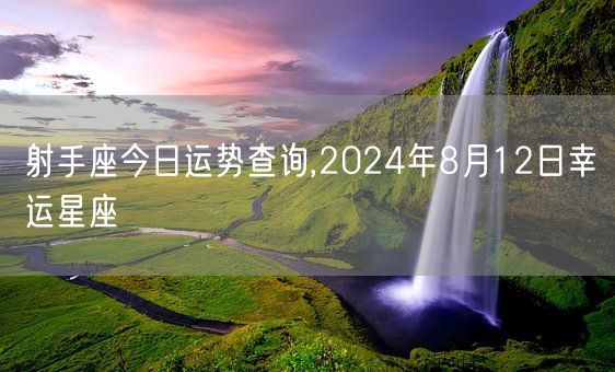 射手座今日运势查询,2024年8月12日幸运星座(图1)