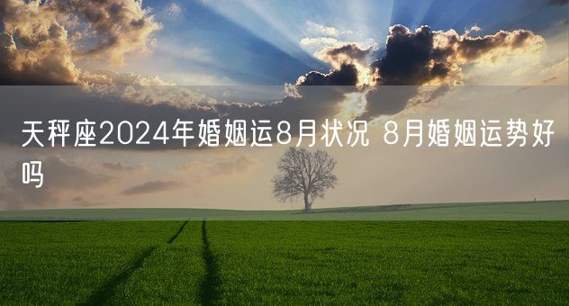 天秤座2024年婚姻运8月状况 8月婚姻运势好吗(图1)