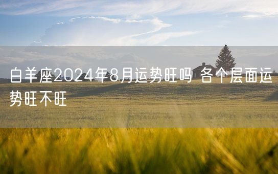 白羊座2024年8月运势旺吗 各个层面运势旺不旺(图1)