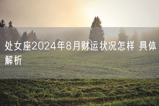 处女座2024年8月财运状况怎样 具体解析(图1)