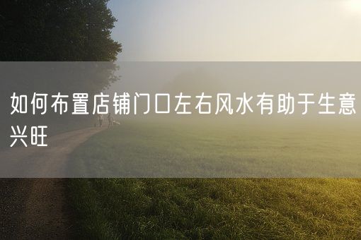 如何布置店铺门口左右风水有助于生意兴旺(图1)