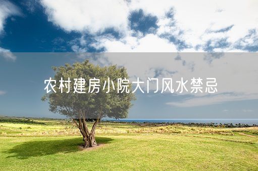 农村建房小院大门风水禁忌(图1)