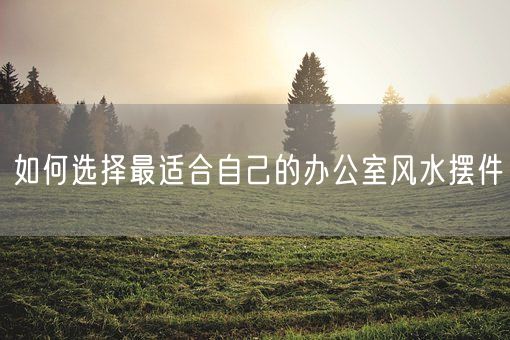 如何选择最适合自己的办公室风水摆件(图1)