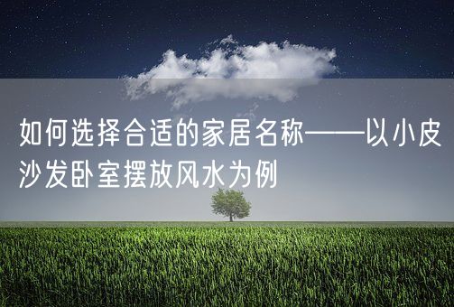 如何选择合适的家居名称——以小皮沙发卧室摆放风水为例(图1)