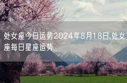 处女座今日运势2024年8月18日,处女座每日星座运势(图1)