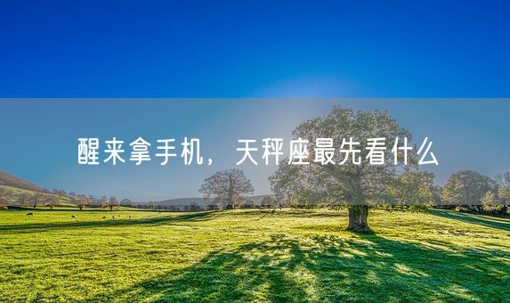 醒来拿手机，天秤座最先看什么(图1)