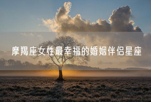 摩羯座女性最幸福的婚姻伴侣星座(图1)