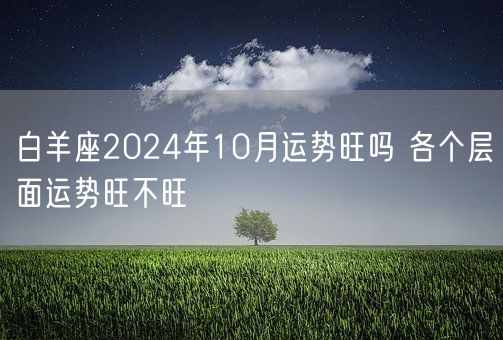 白羊座2024年10月运势旺吗 各个层面运势旺不旺(图1)