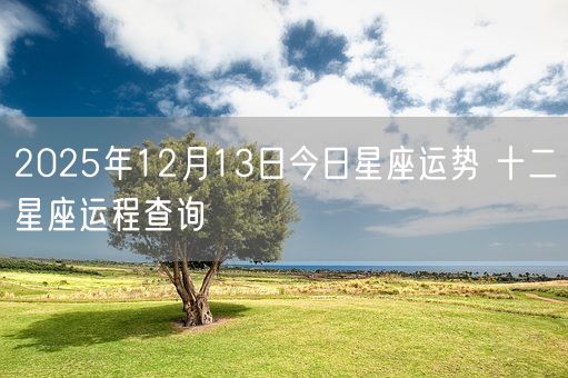 2025年12月13日今日星座运势 十二星座运程查询(图1)