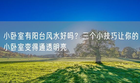 小卧室有阳台风水好吗？三个小技巧让你的小卧室变得通透明亮(图1)