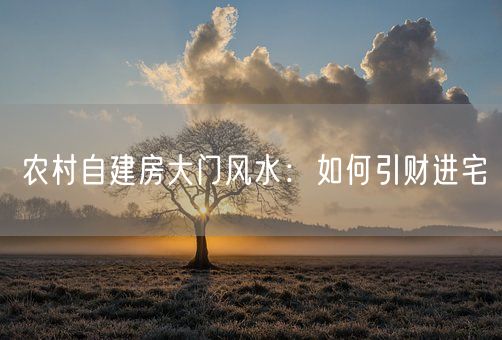 农村自建房大门风水：如何引财进宅(图1)