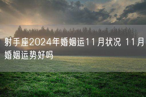 射手座2024年婚姻运11月状况 11月婚姻运势好吗(图1)