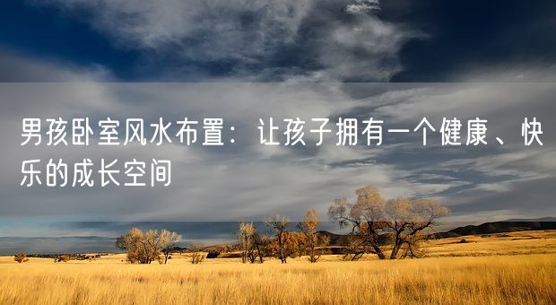 男孩卧室风水布置：让孩子拥有一个健康、快乐的成长空间(图1)