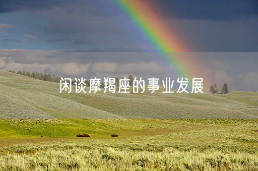 闲谈摩羯座的事业发展(图1)