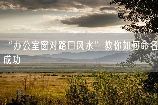 “办公室窗对路口风水”教你如何命名成功(图1)