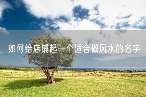 如何给店铺起一个适合做风水的名字(图1)