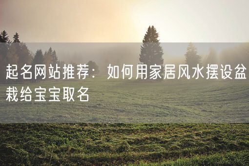 起名网站推荐：如何用家居风水摆设盆栽给宝宝取名(图1)