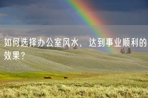 如何选择办公室风水，达到事业顺利的效果？(图1)