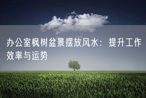 办公室枫树盆景摆放风水：提升工作效率与运势(图1)