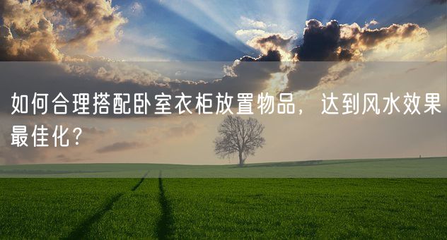 如何合理搭配卧室衣柜放置物品，达到风水效果最佳化？(图1)
